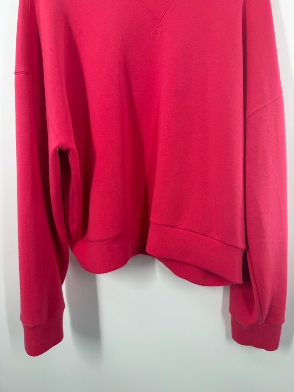Spanx Air Essentials Cerise Hot Pink Sweatshirt - Picture 5 of 9